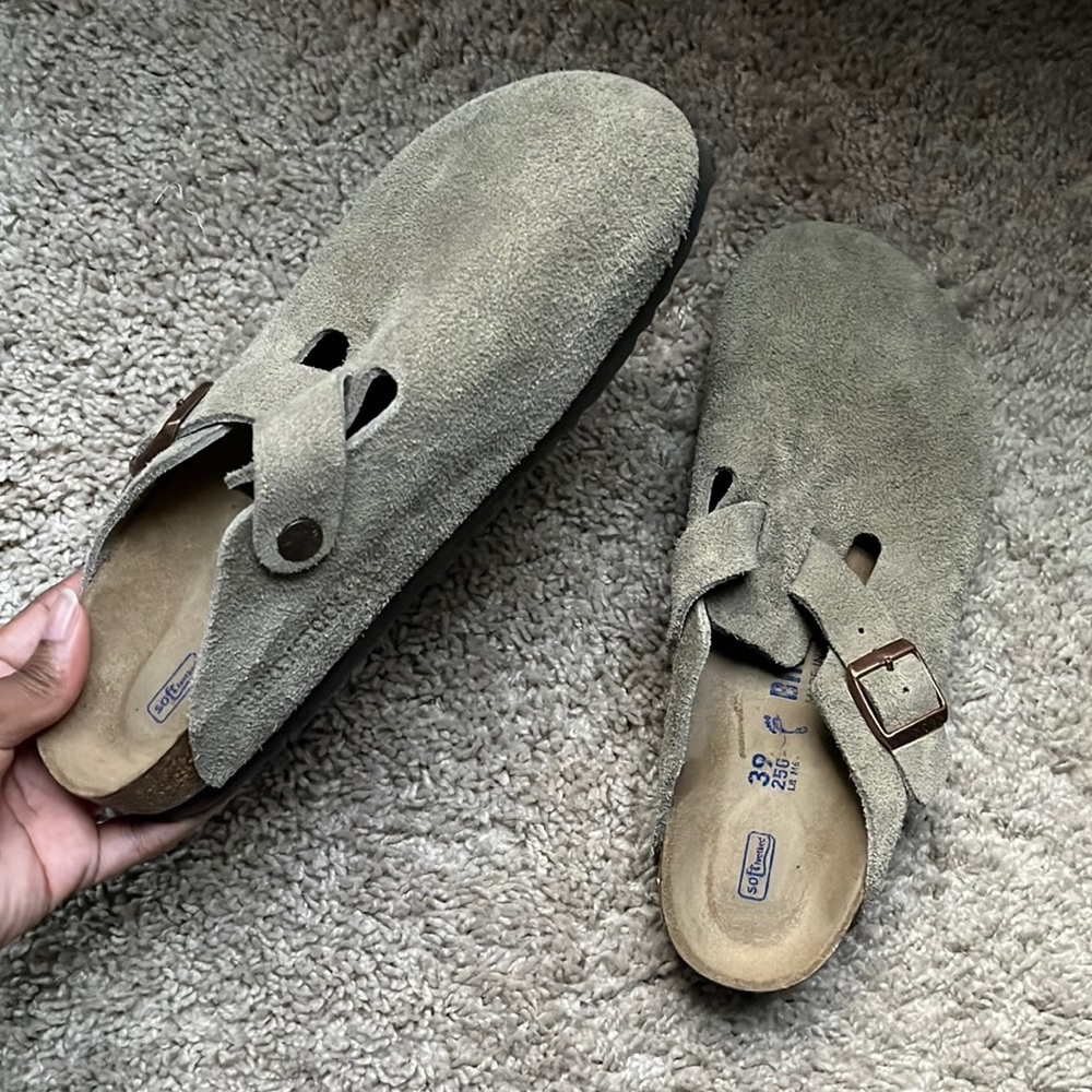 Birkenstock Boston soft foot bed taupe